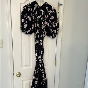 Authentic Cynthia Rowley Floral Black Dress